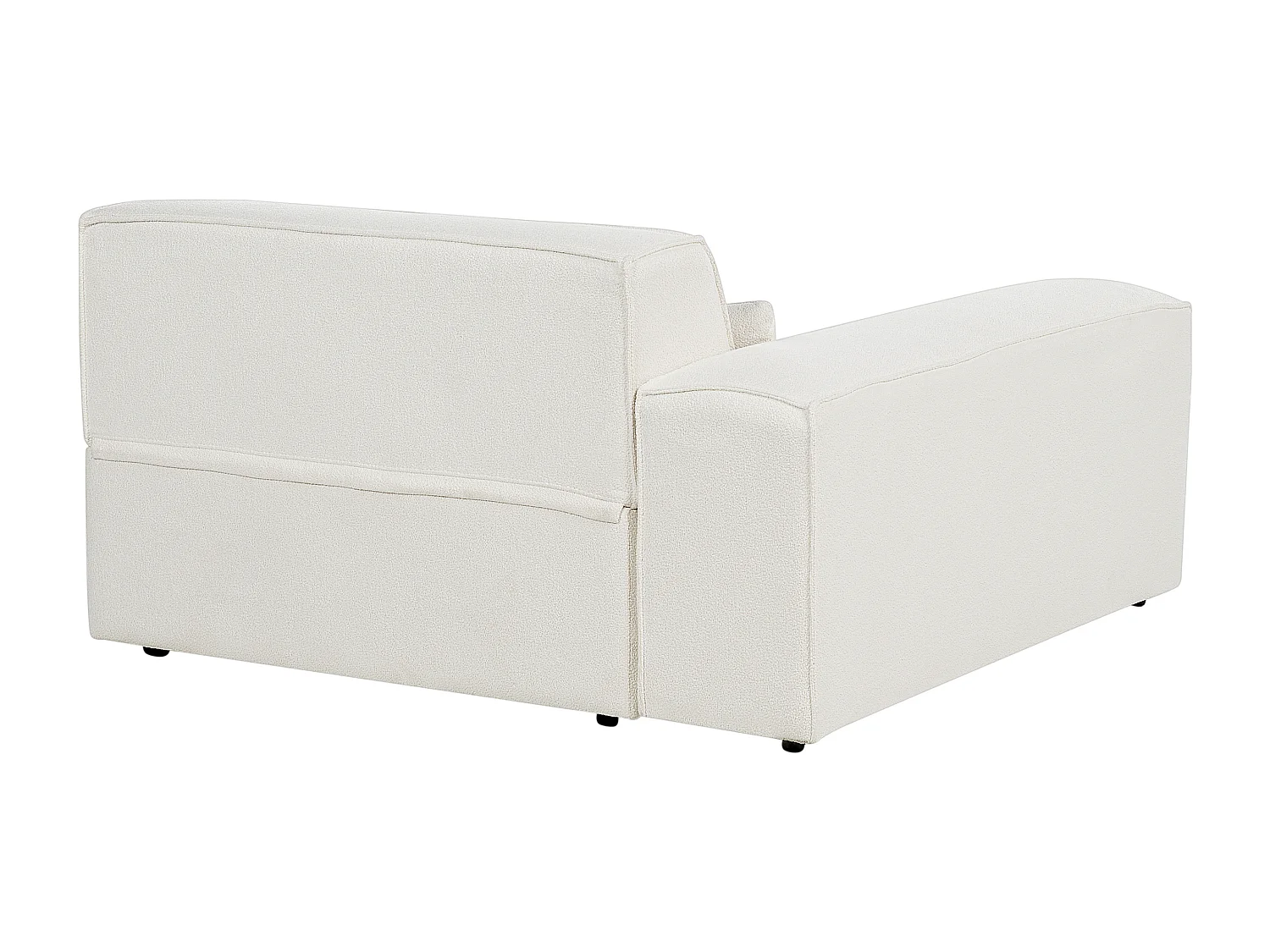 Chaise longue à direita HELLNAR Bouclé Branco creme