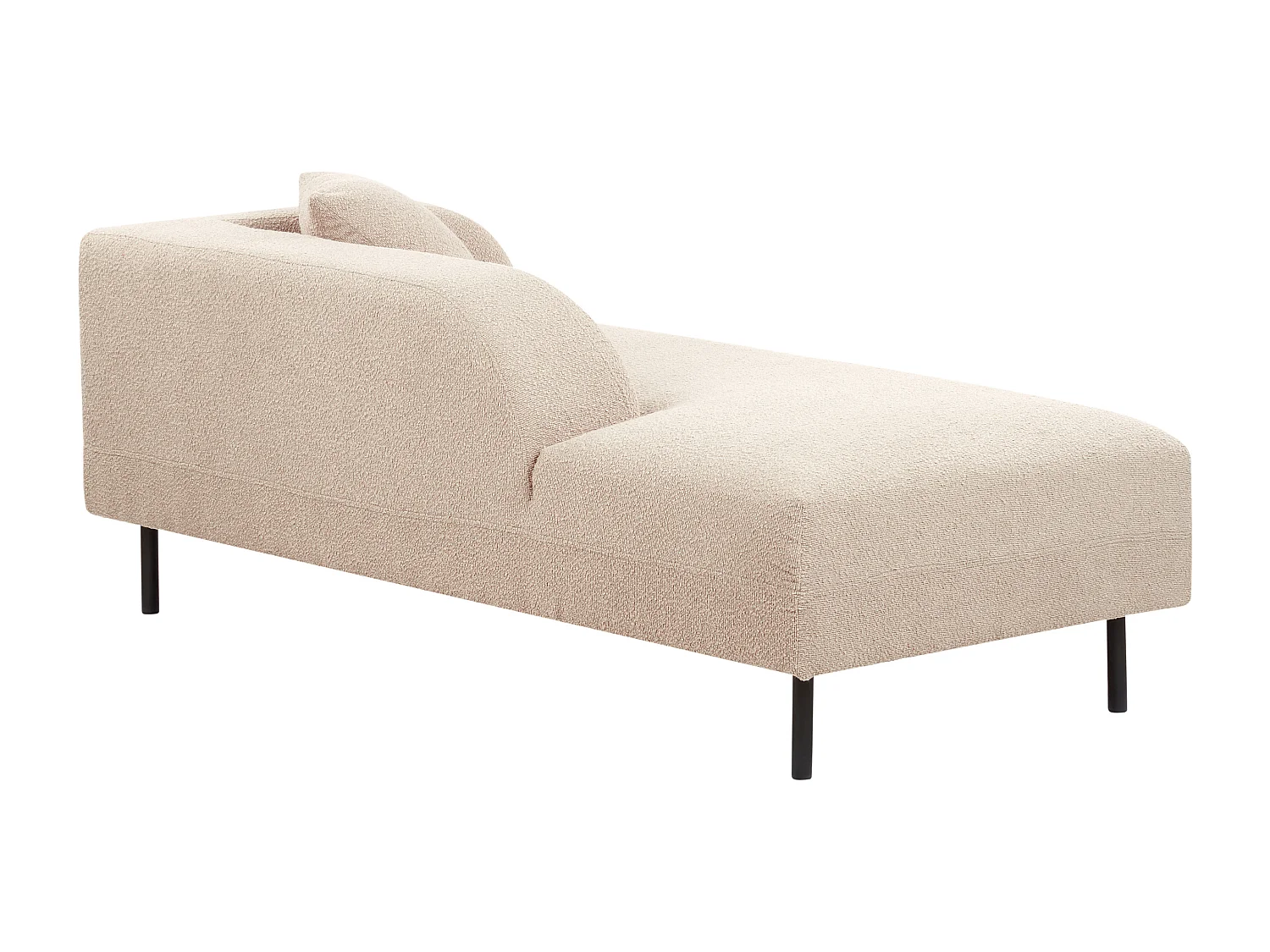 Rechtszijdige chaise longue LE CRAU Bouclé Taupe