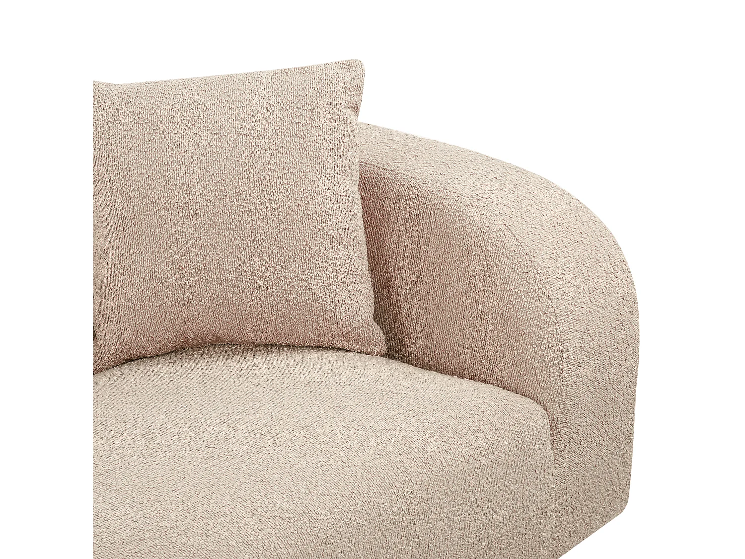 Chaise longue côté droit LE CRAU Bouclé Taupe