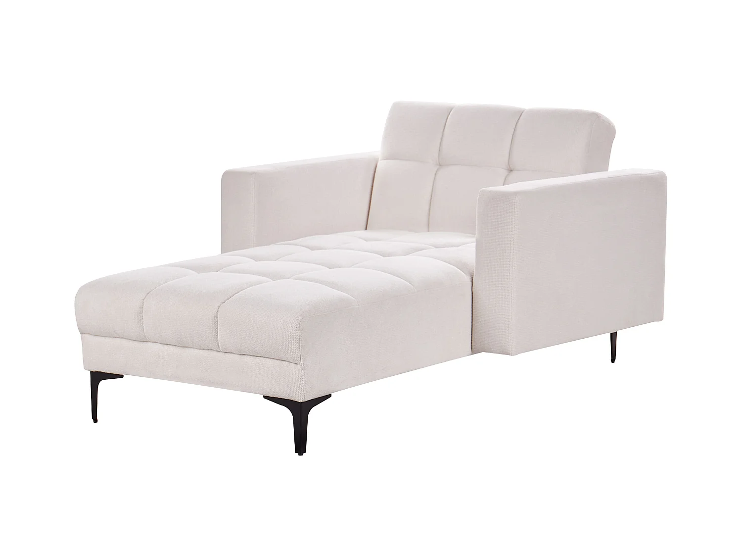 Chaise longue ALNES Tissu Blanc cassé