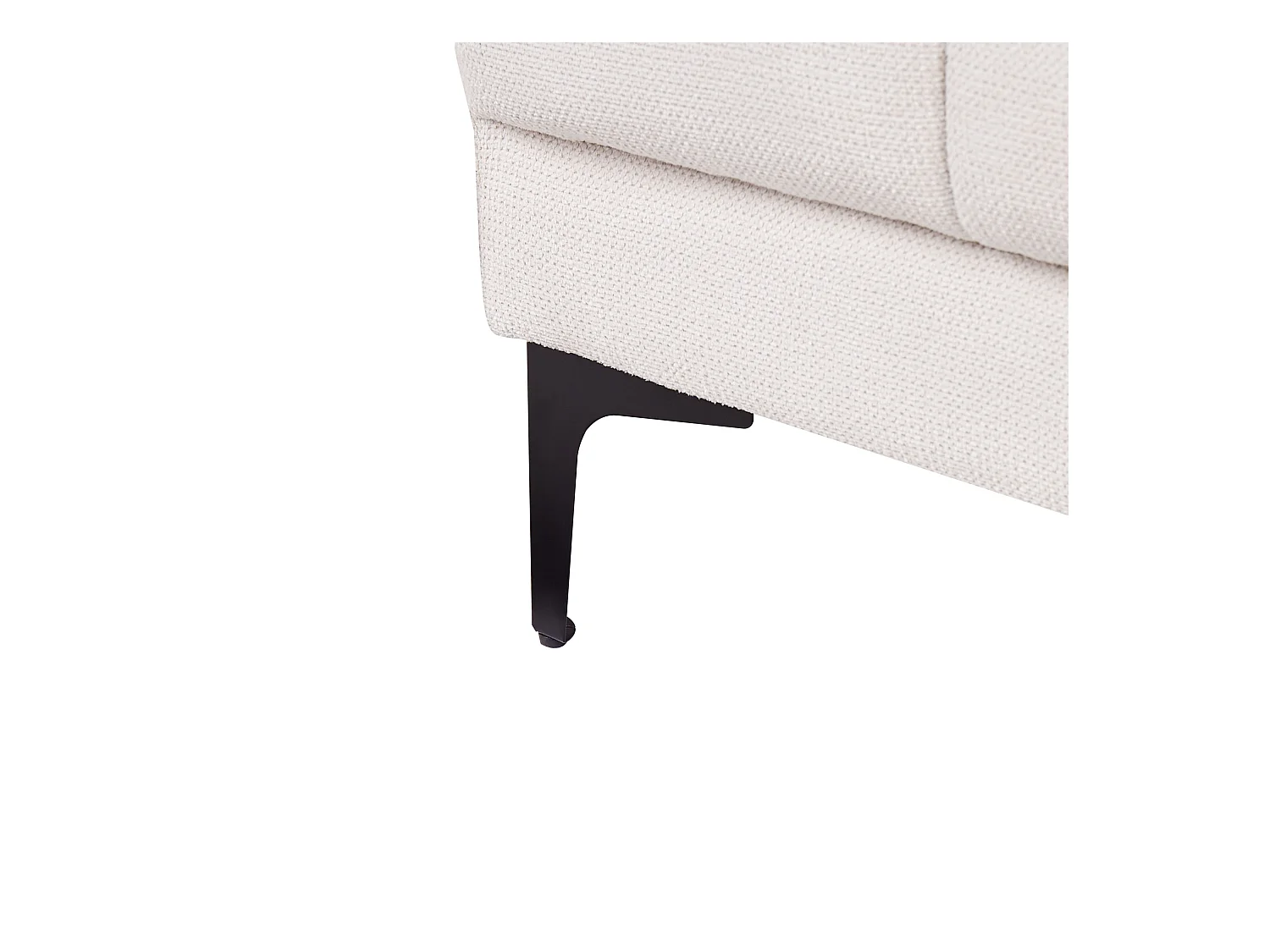 Chaise longue ALNES Tissu Blanc cassé