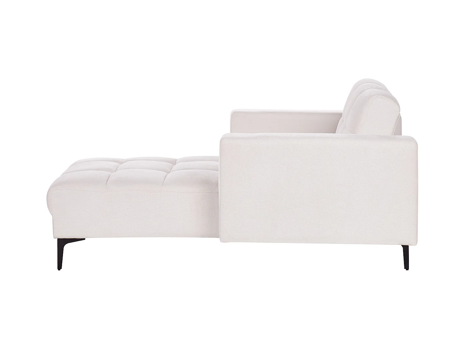 Chaise longue ALNES Tissu Blanc cassé