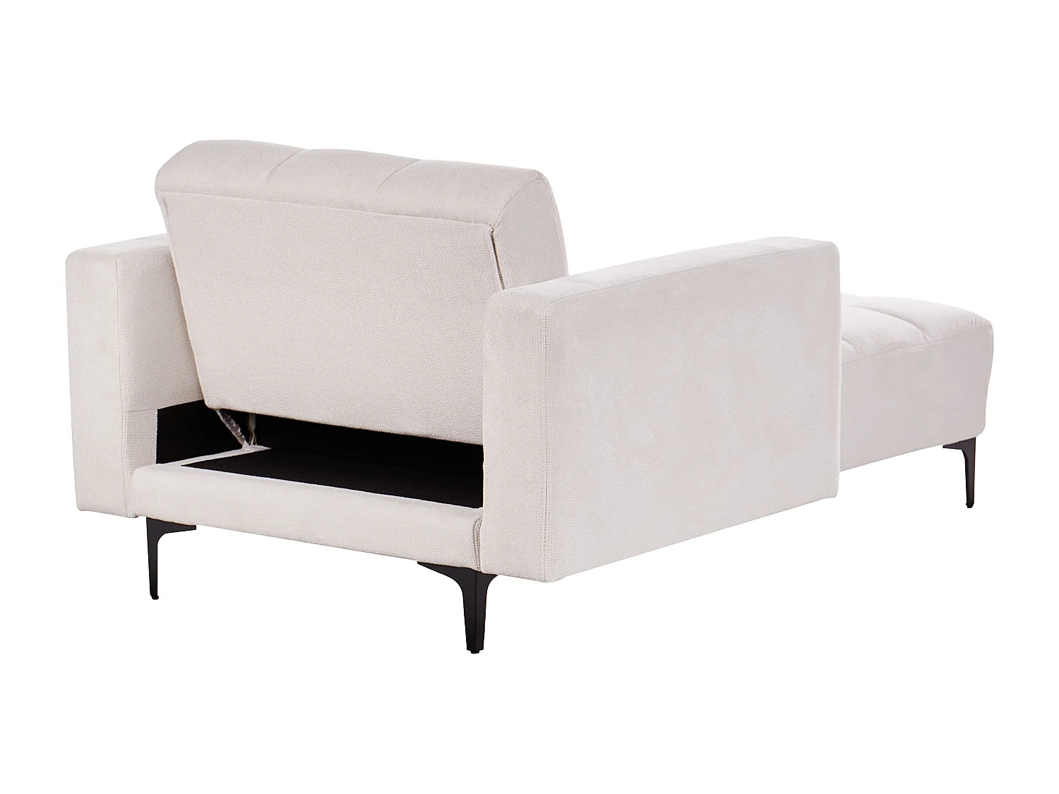 Chaise longue ALNES Tissu Blanc cassé