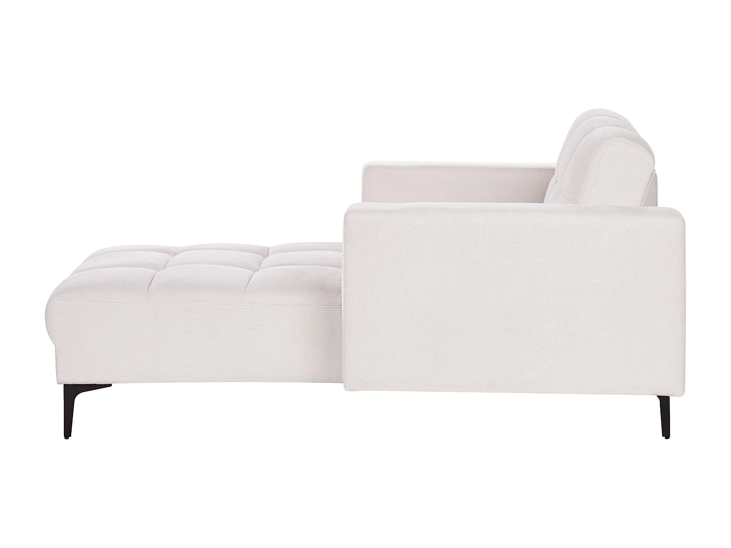 Chaise longue ALNES Stof Gebroken wit