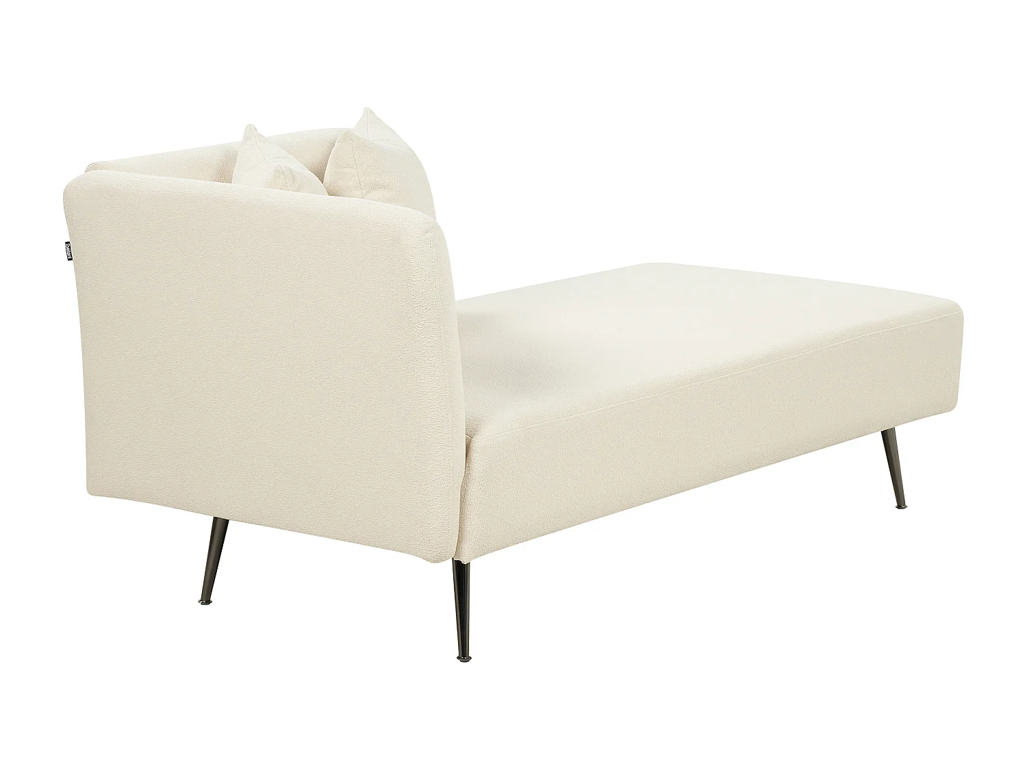 Chaise longue côté droite RIOM Bouclé Blanc cassé