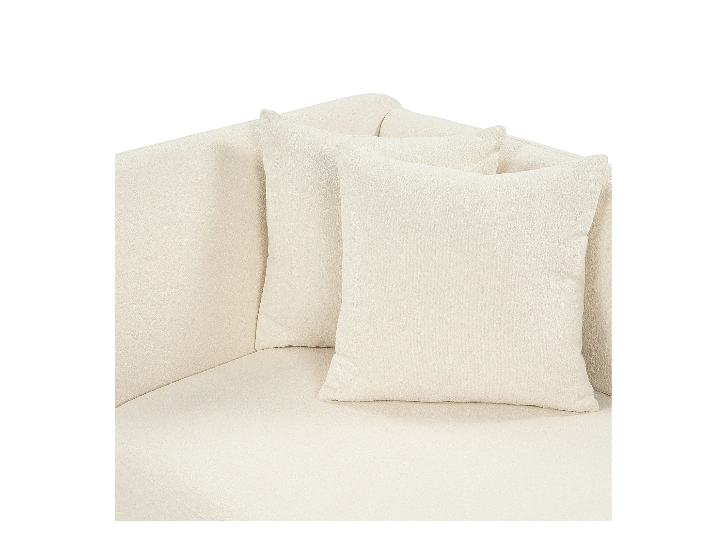 Chaise longue côté droite RIOM Bouclé Blanc cassé