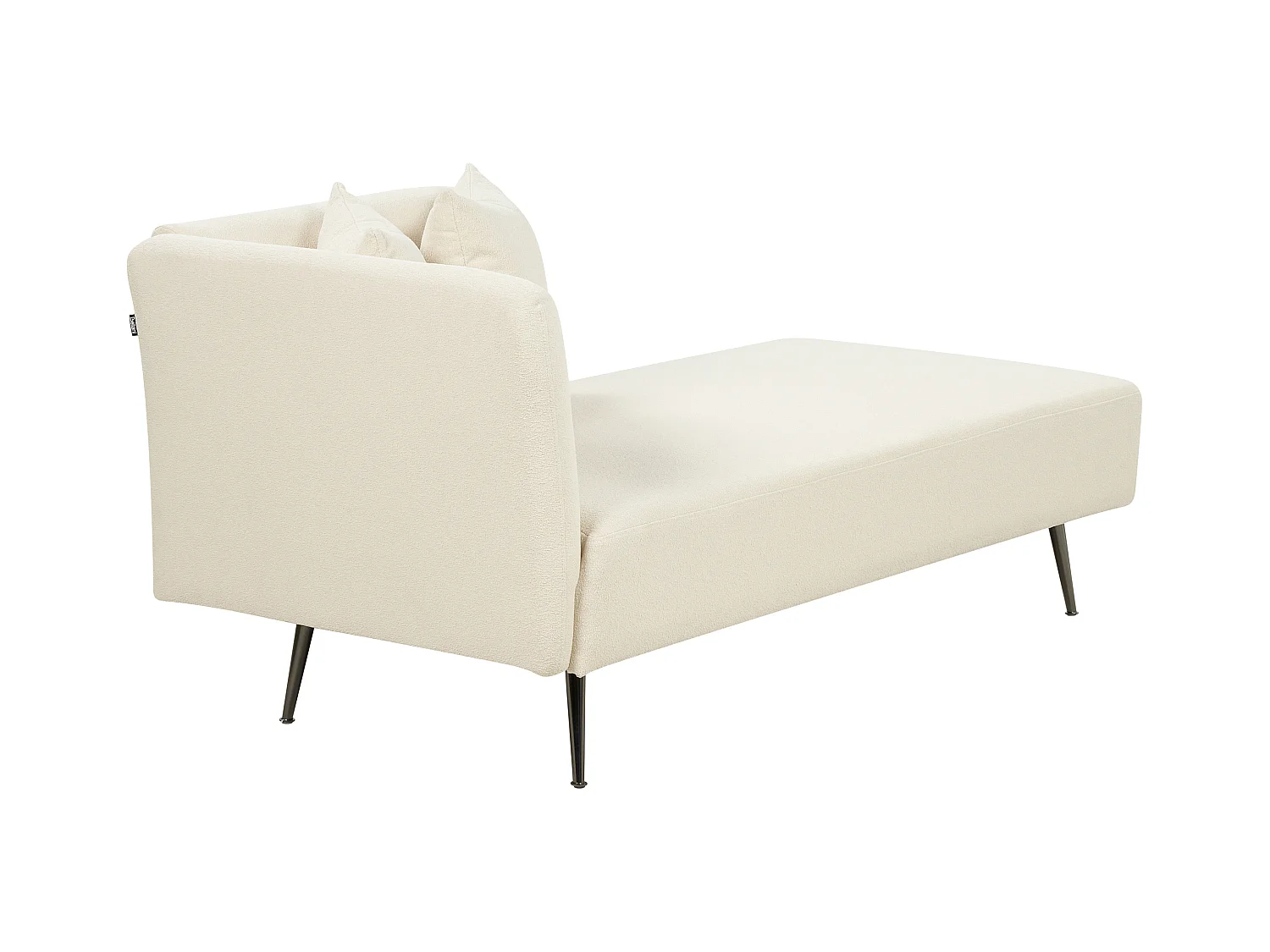 Chaise longue côté droite RIOM Bouclé Blanc cassé