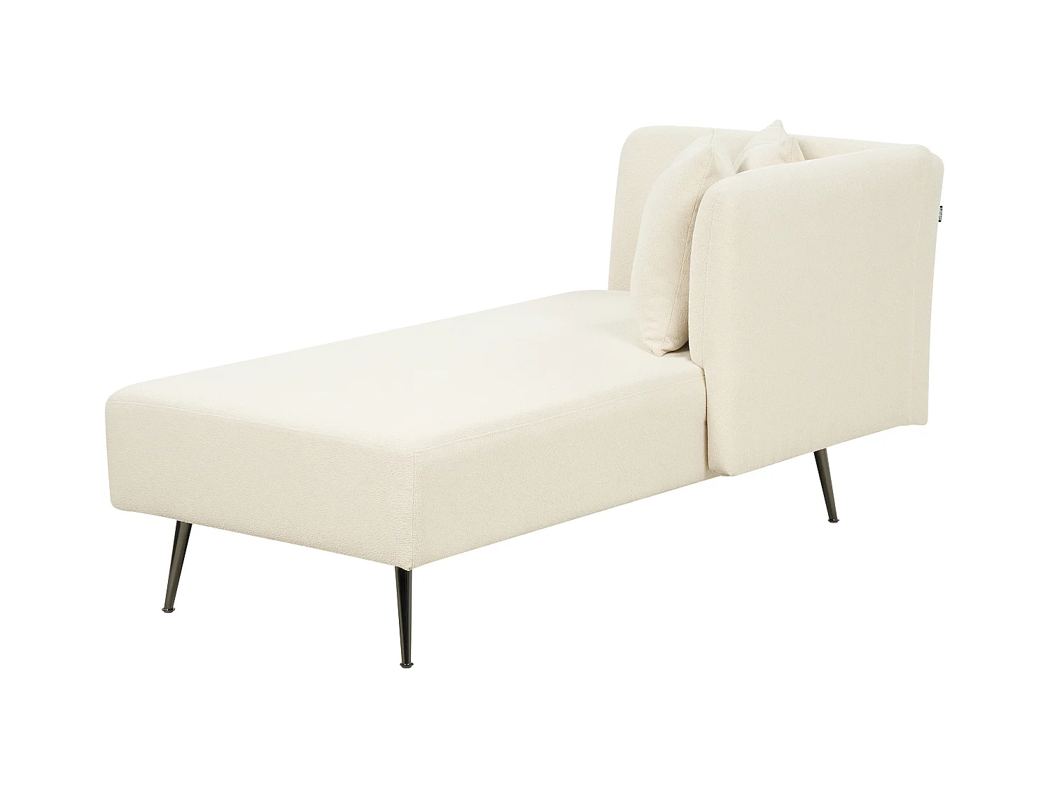 Chaise longue côté droite RIOM Bouclé Blanc cassé