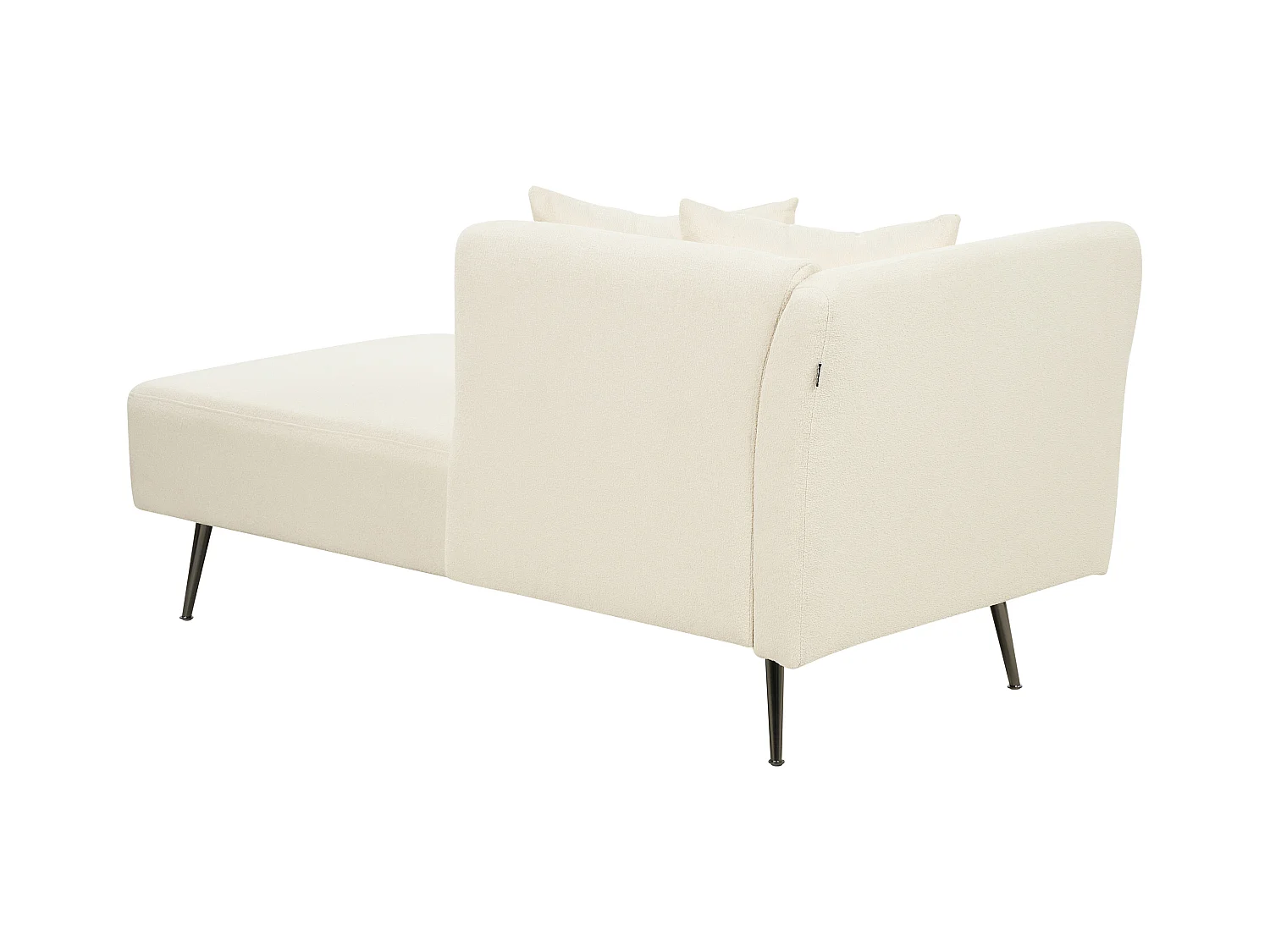 Chaise longue côté droite RIOM Bouclé Blanc cassé