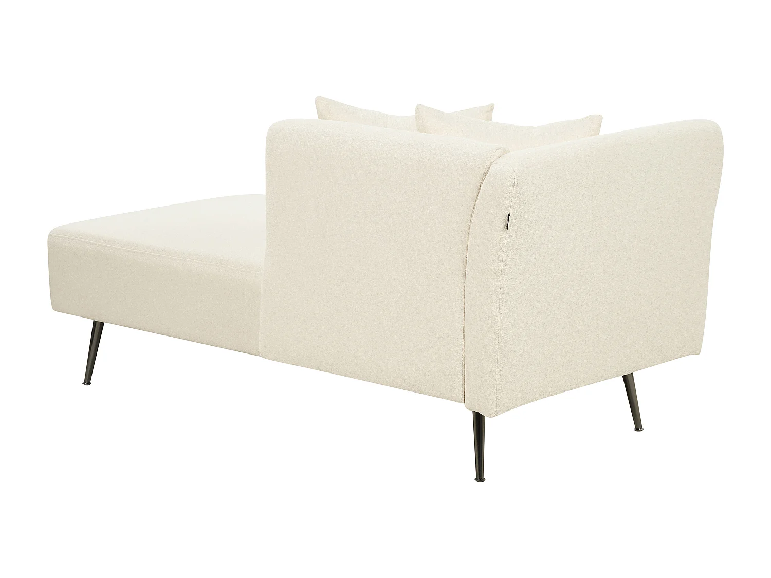 Chaise longue côté droite RIOM Bouclé Blanc cassé