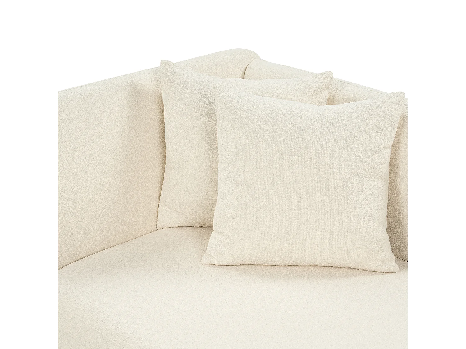 Chaise longue côté droite RIOM Bouclé Blanc cassé