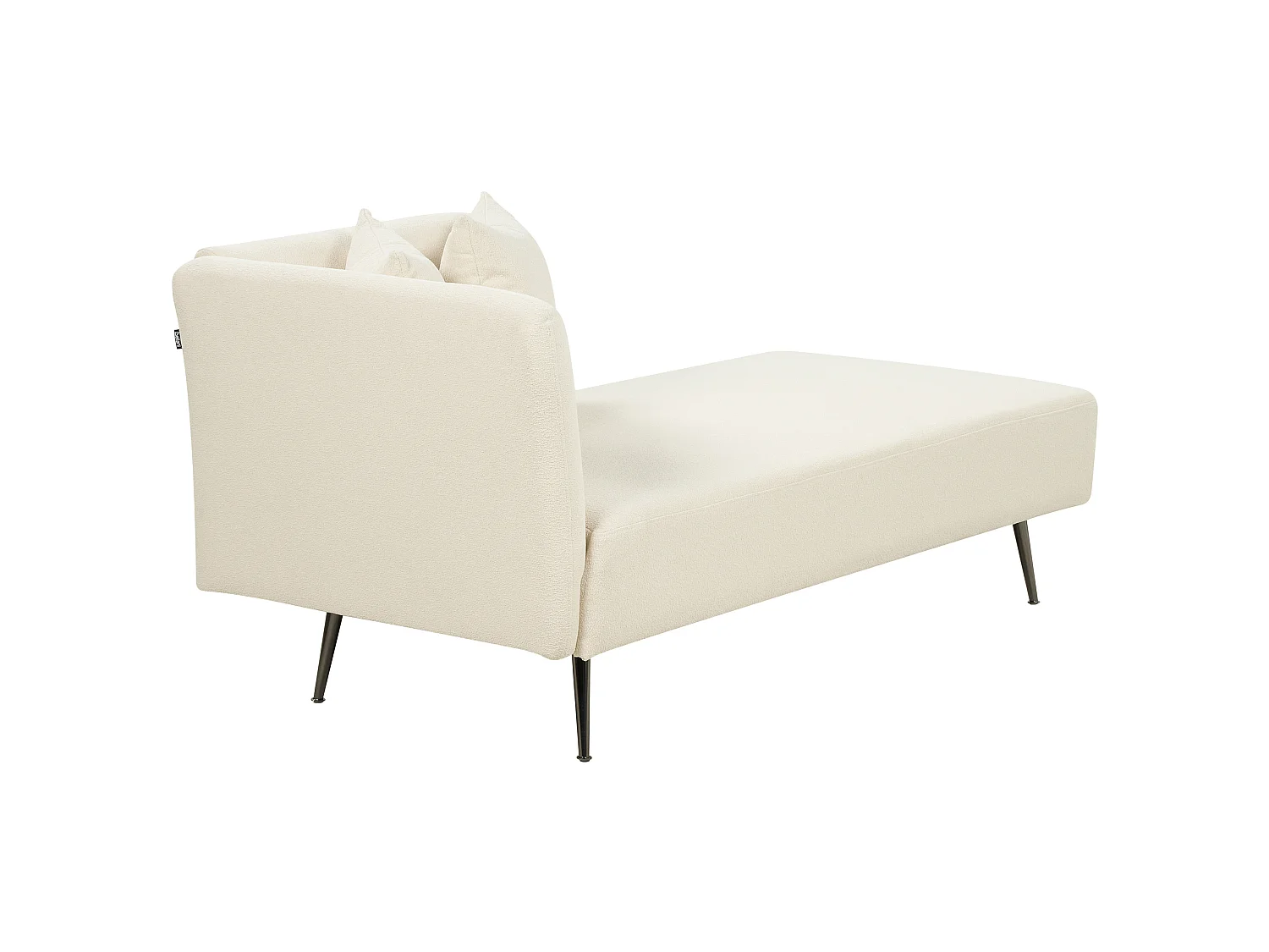 Chaise longue côté gauche RIOM Bouclé Blanc cassé