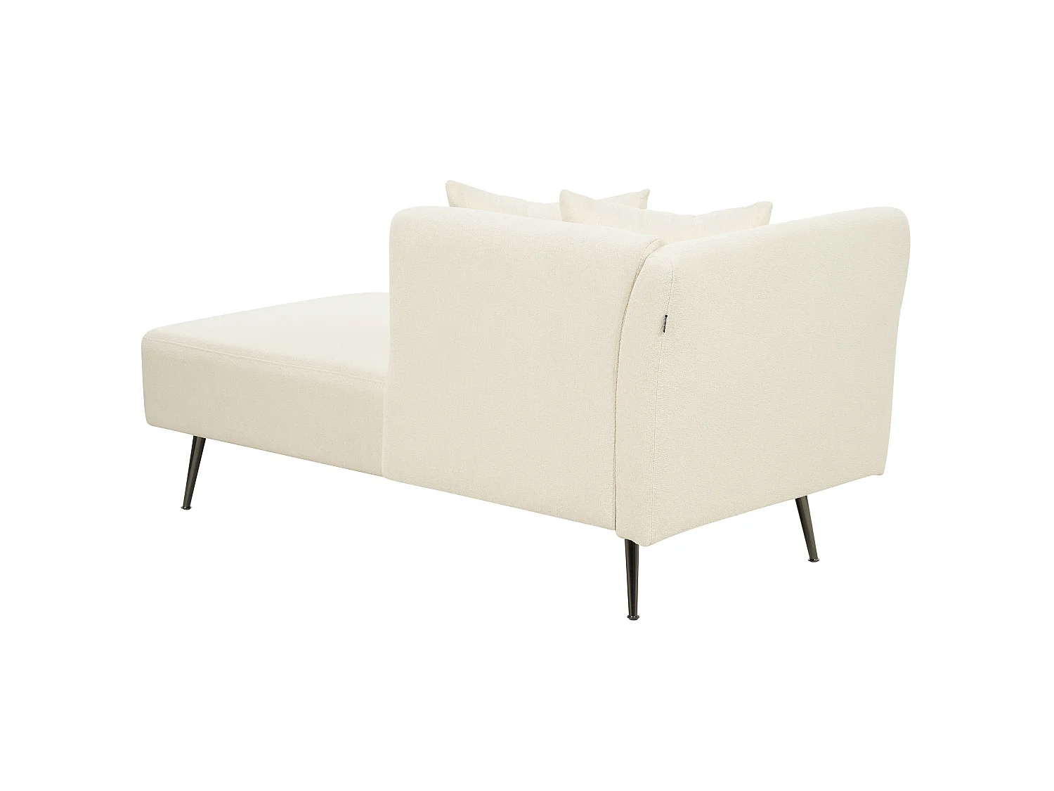Chaise longue côté gauche RIOM Bouclé Blanc cassé