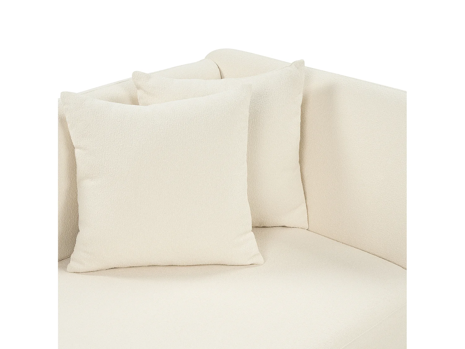 Rechtszijdige chaise longue RIOM Bouclé Gebroken wit