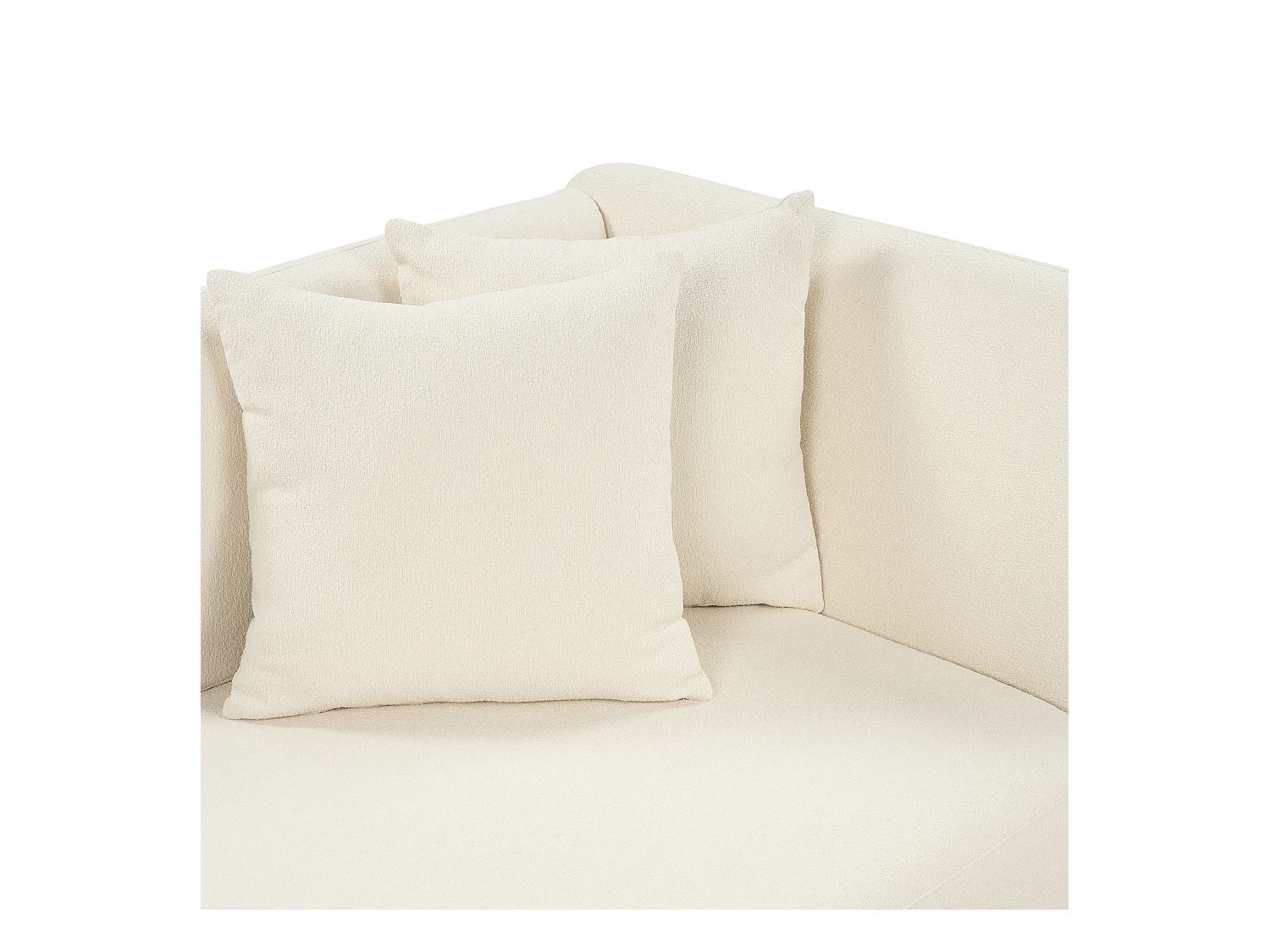 Chaise longue côté droit RIOM Bouclé Blanc cassé