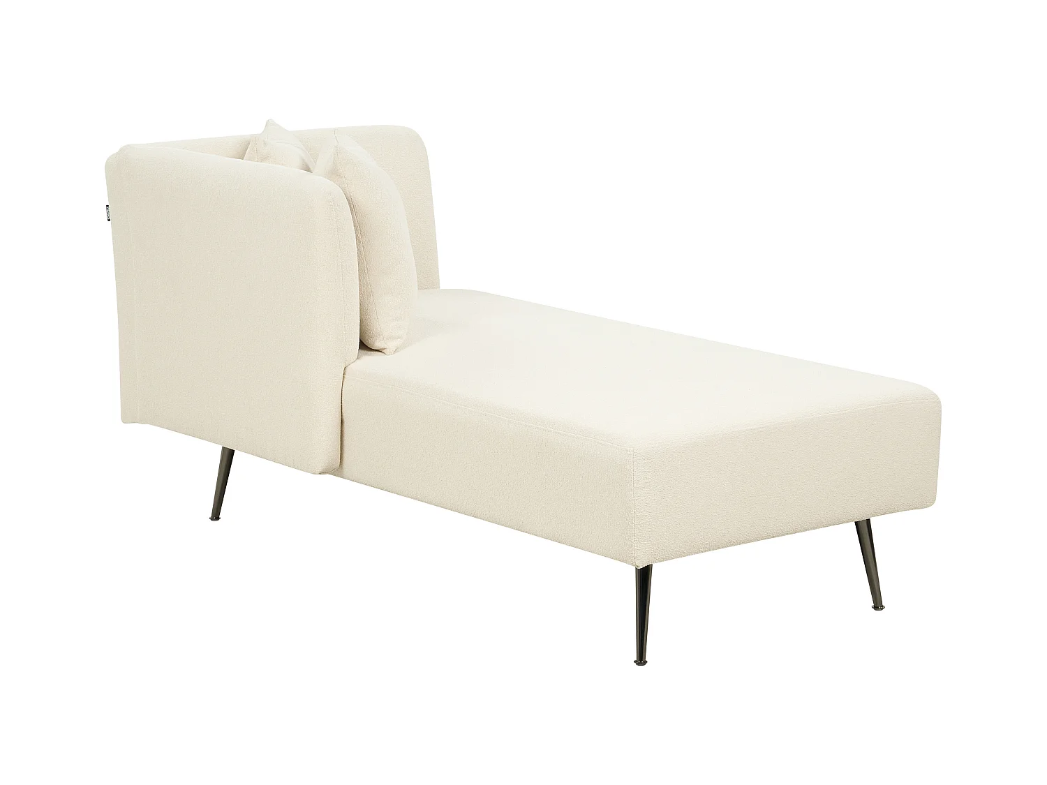 Chaise longue côté droit RIOM Bouclé Blanc cassé