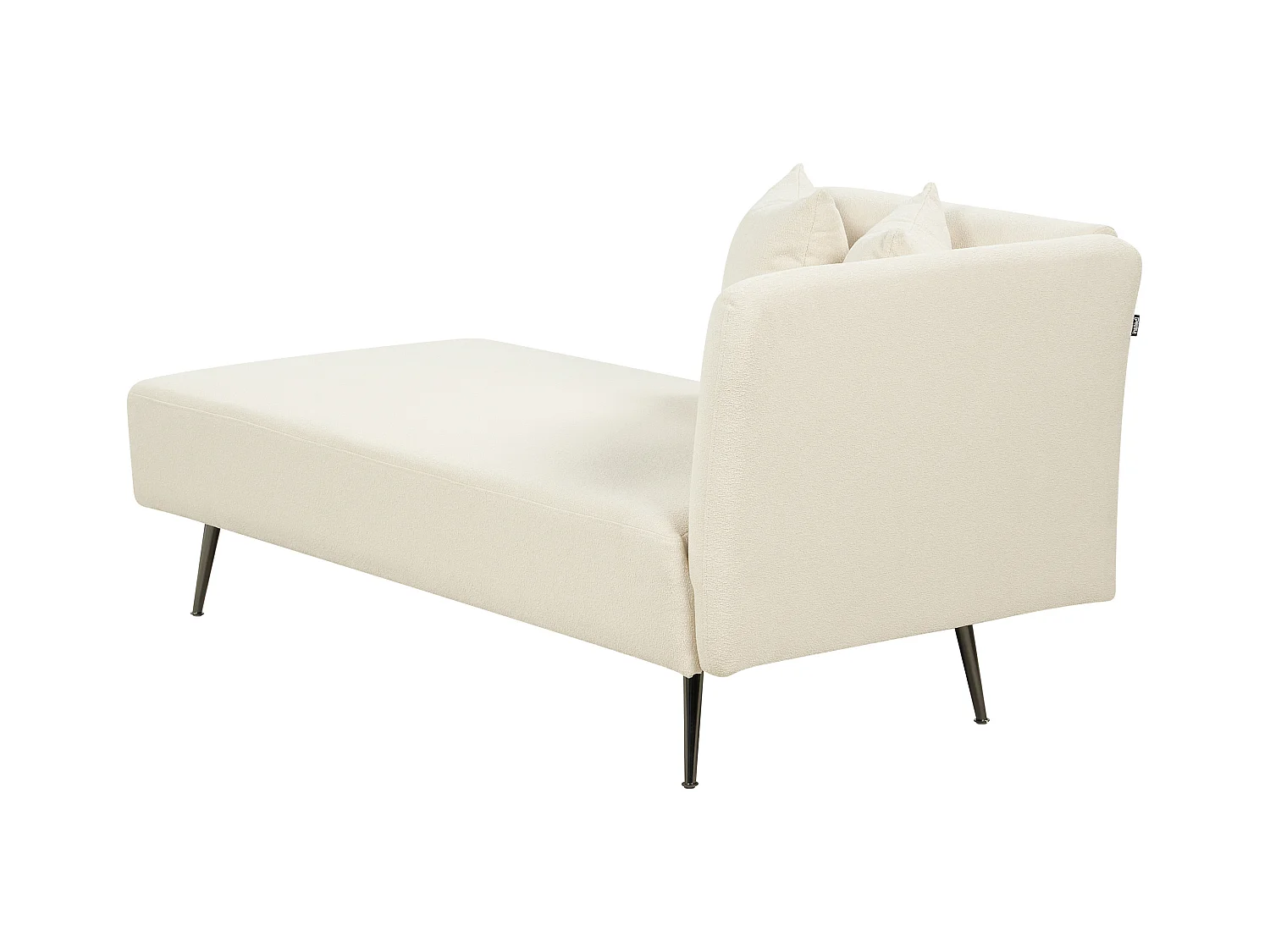 Chaise longue côté droit RIOM Bouclé Blanc cassé