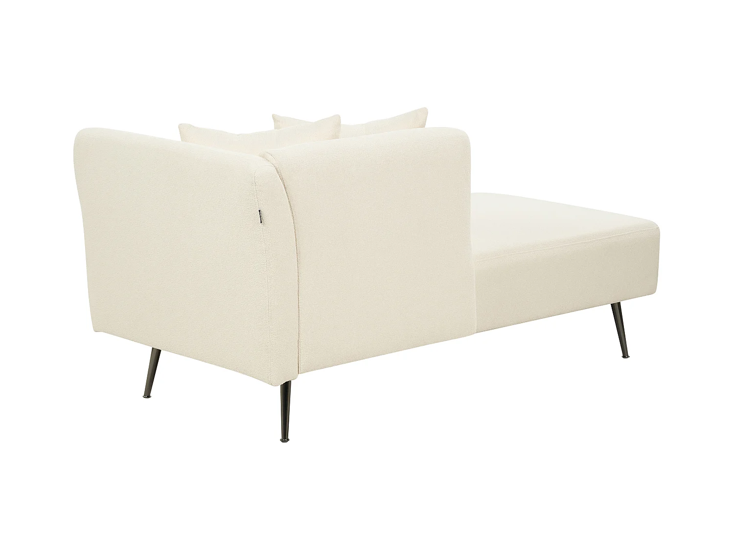 Chaise longue côté droit RIOM Bouclé Blanc cassé