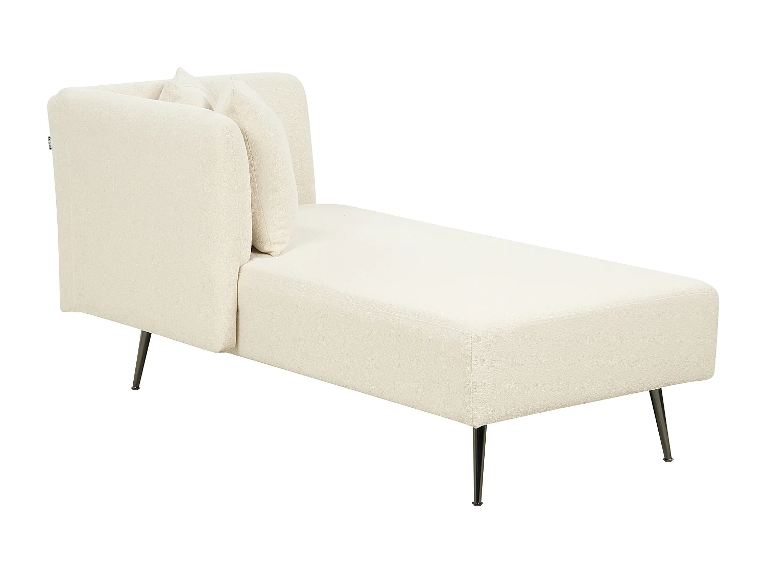 Chaise longue côté droit RIOM Bouclé Blanc cassé