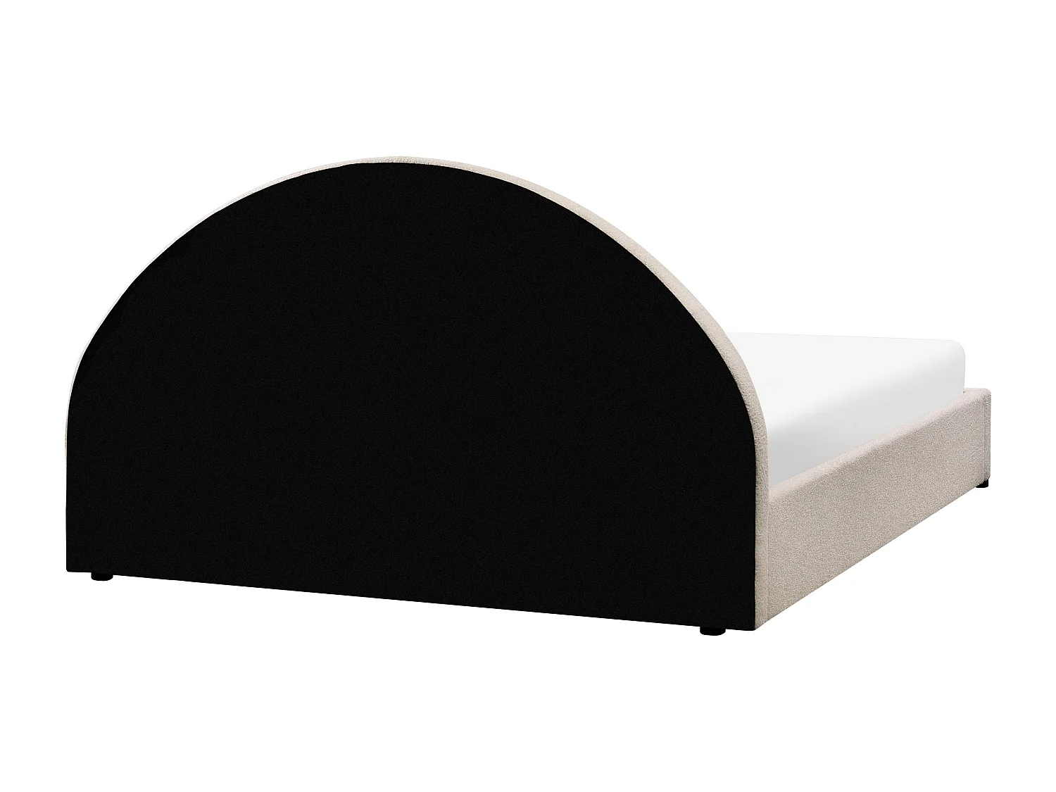 Lit ottoman Bouclé CHADENET 180 x 200 cm Blanc cassé