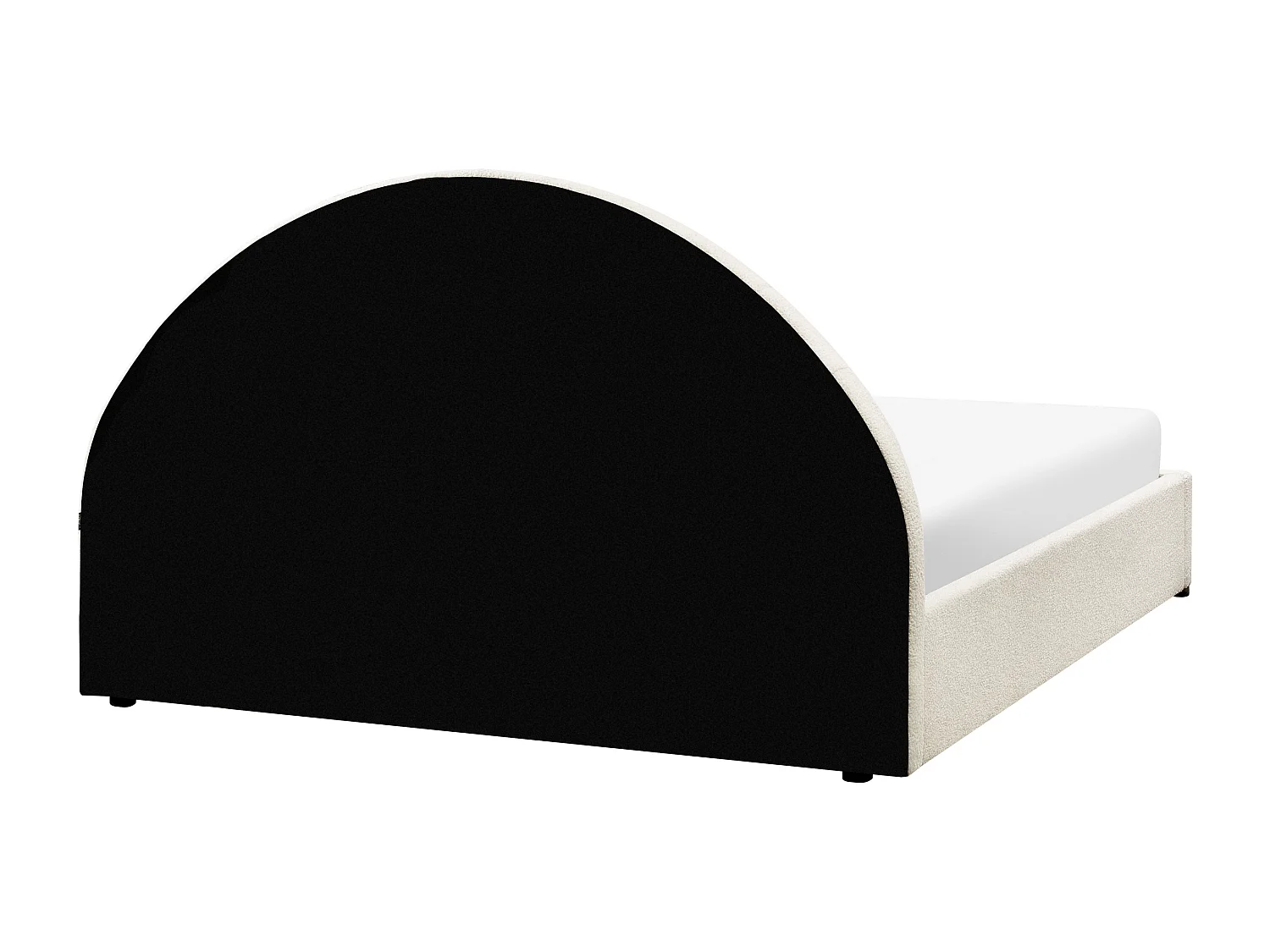 Lit ottoman Bouclé CHADENET 160 x 200 cm Blanc cassé