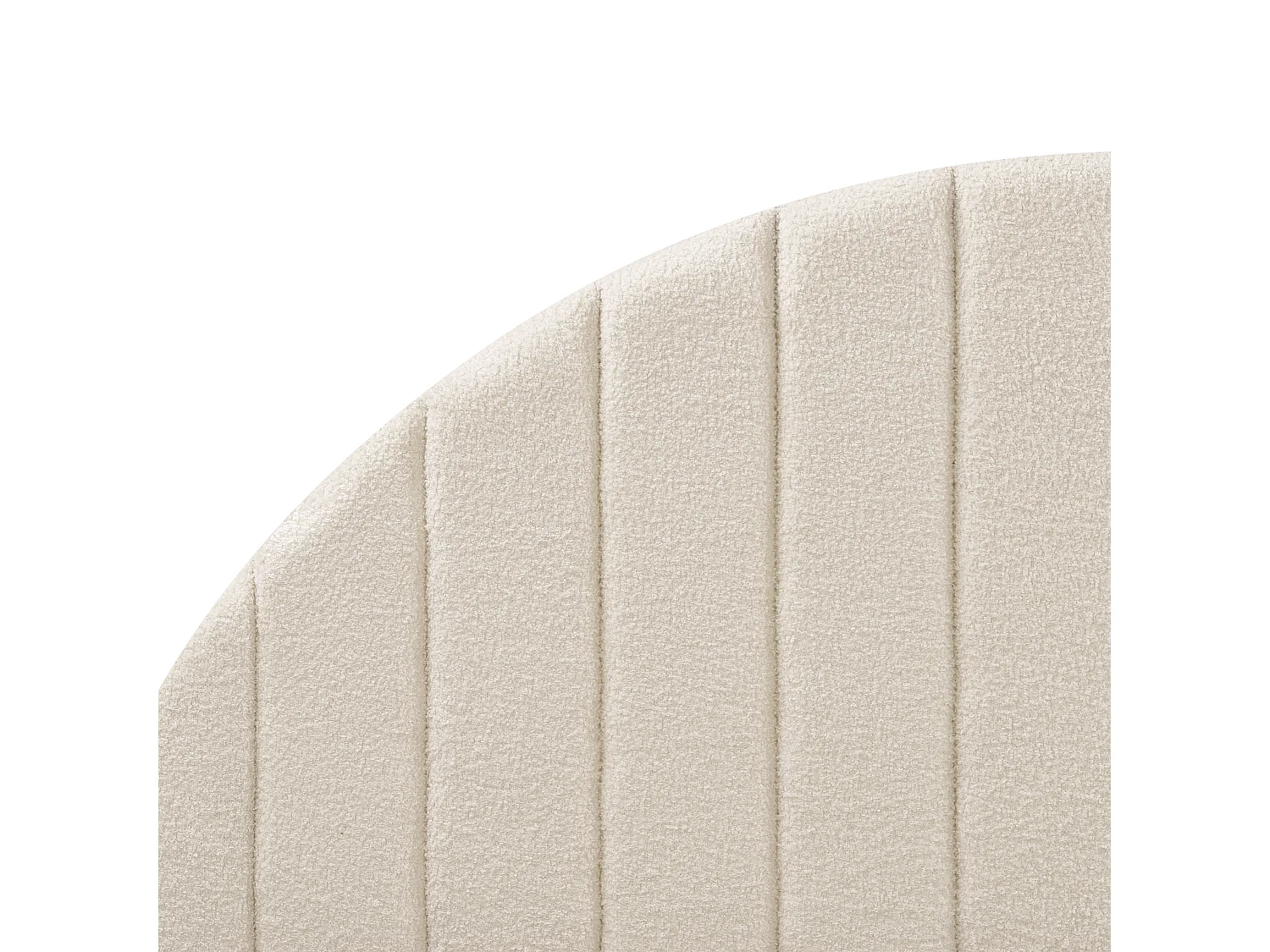 Bett mit Stauraum Bouclé CHADENET 140 x 200 cm Cremeweiss