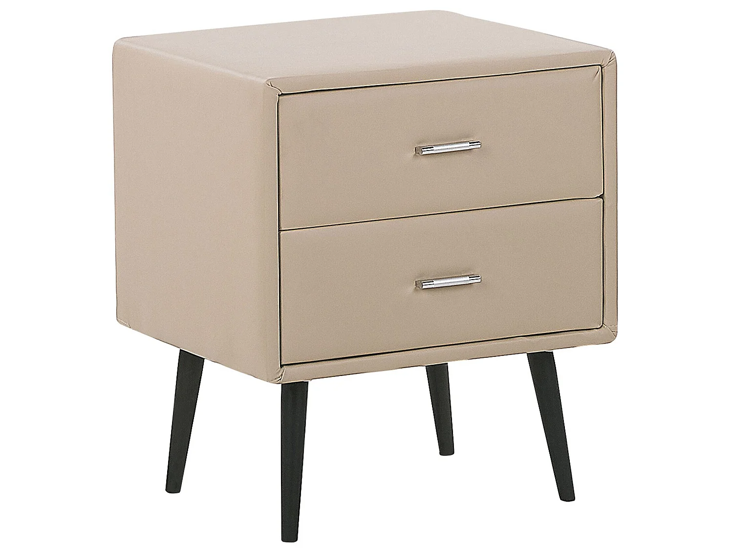 Schlafzimmer Set Kunstleder ESSONNE 160 x 200 cm Beige