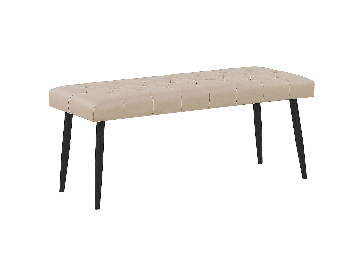 Schlafzimmer Set Kunstleder ESSONNE 160 x 200 cm Beige