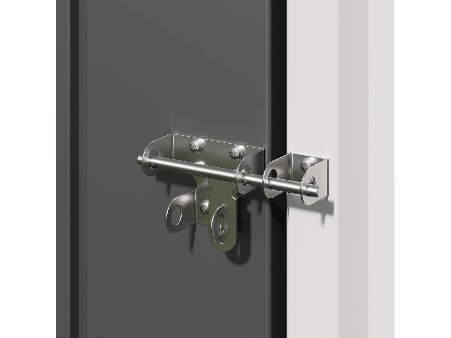 Bealife Abri de Jardin en Métal 162 x 95 x 182 cm Cabanon Gris sur Terrain