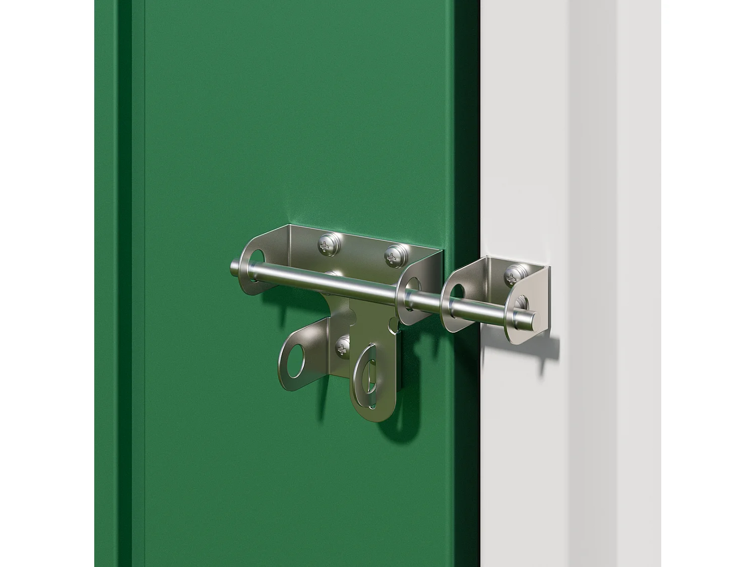 Bealife Abri de Jardin en Métal 162 x 95 x 182 cm Cabanon Vert sur Terrain