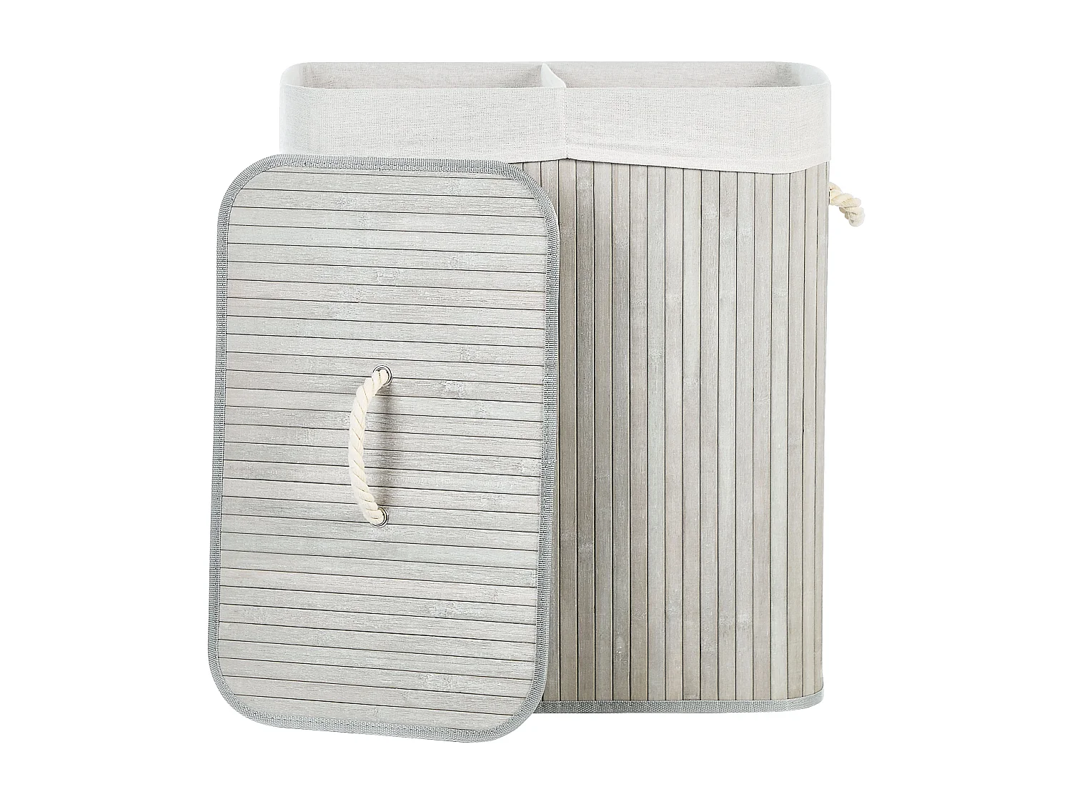 Cestino KANDY Legno di bambù Grigio chiaro