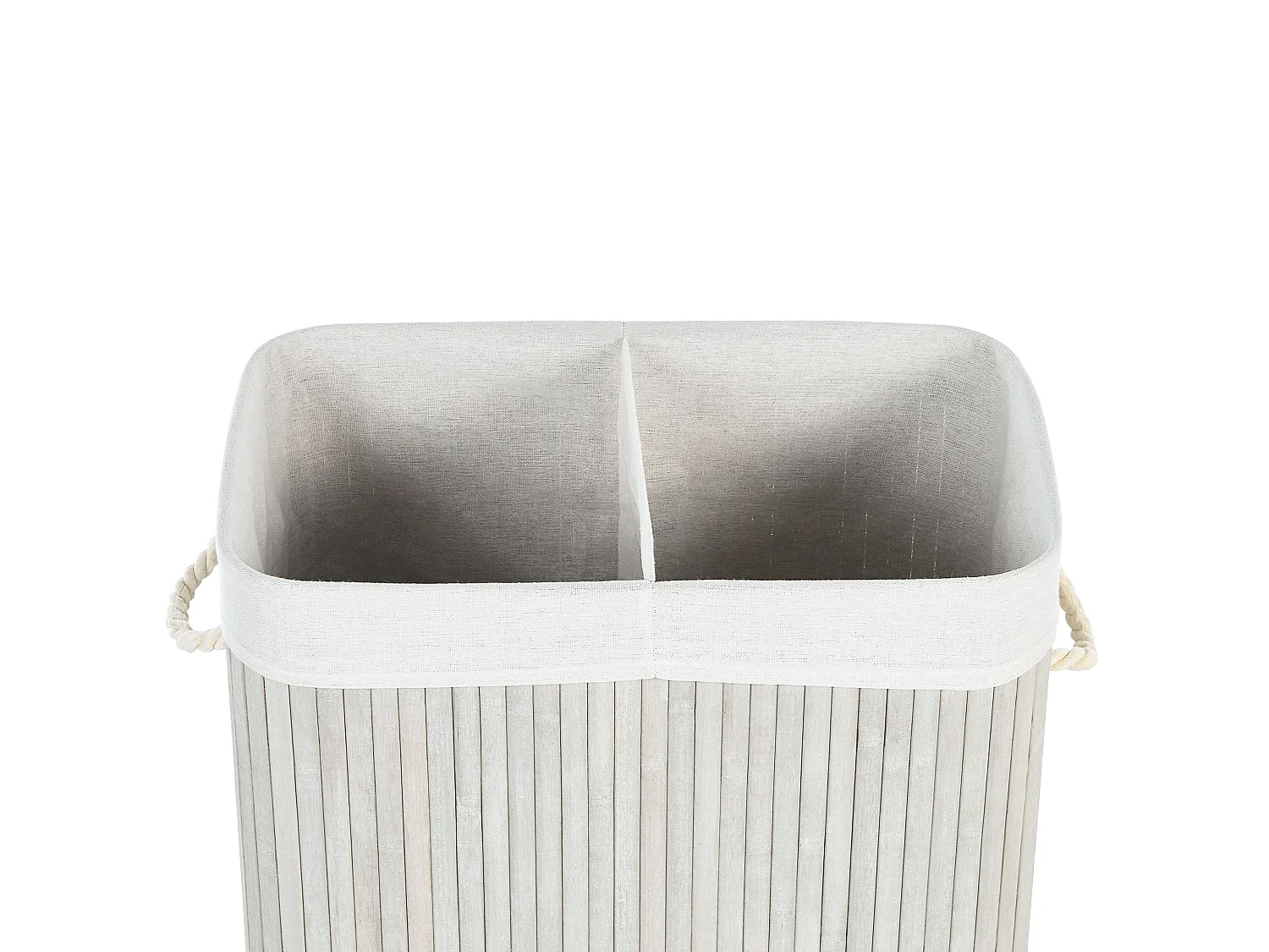 Laundry Basket KANDY Bamboo Light Grey 100 L