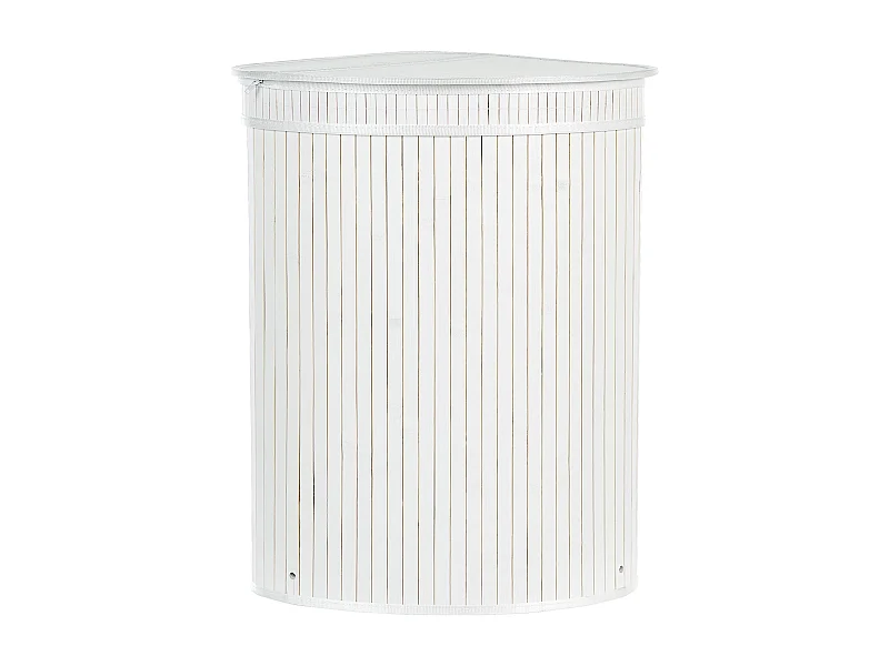 Cesto em madeira de bambu branca 60 cm BADULLA