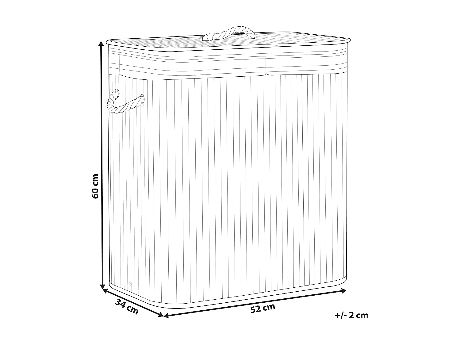 Panier KALTHOTA Bambou Marron clair 100 L
