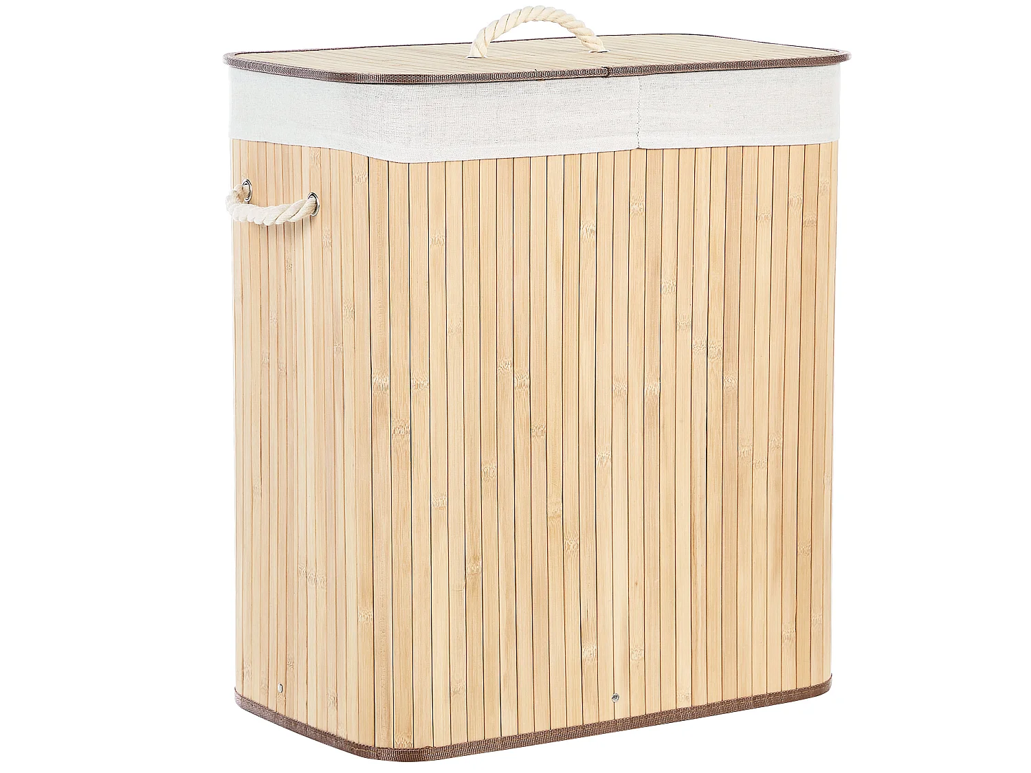 Cesto em madeira de bambu clara 60 cm KANDY