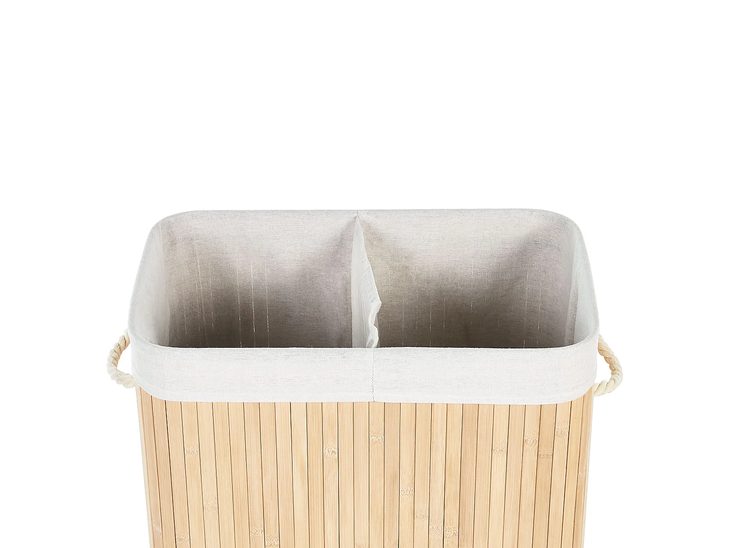 Cesto em madeira de bambu clara 60 cm KANDY