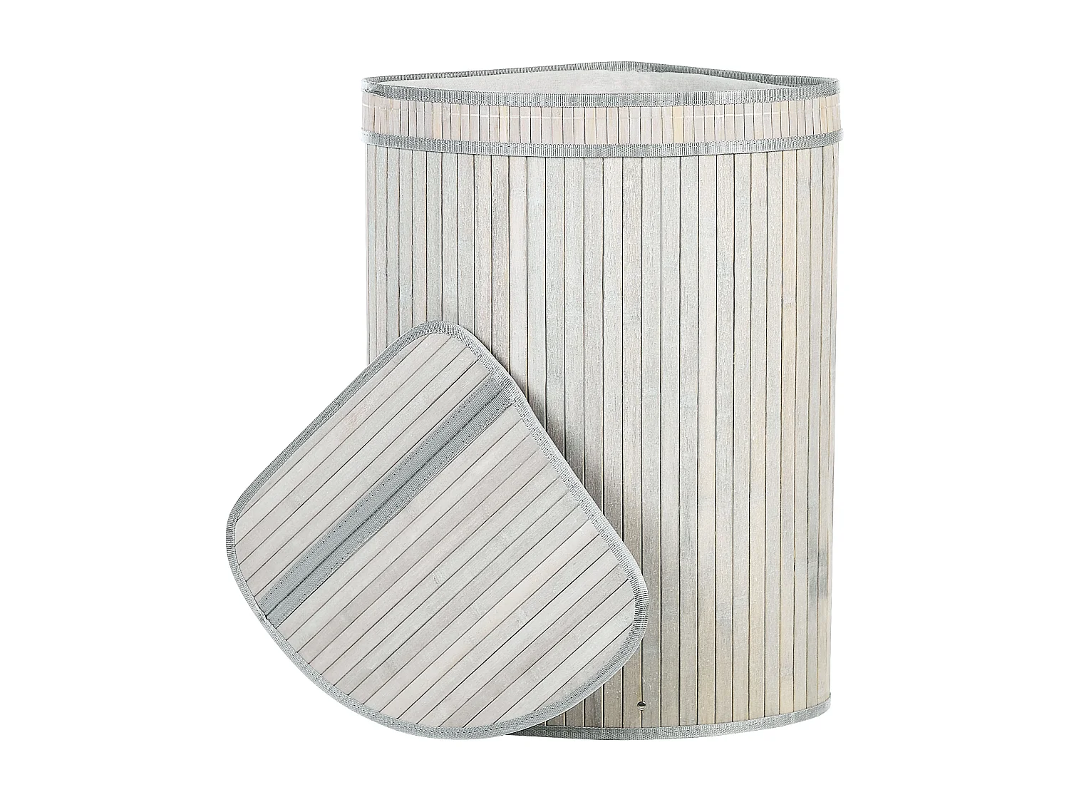 Cesto em madeira de bambu cinzenta 60 cm BADULLA