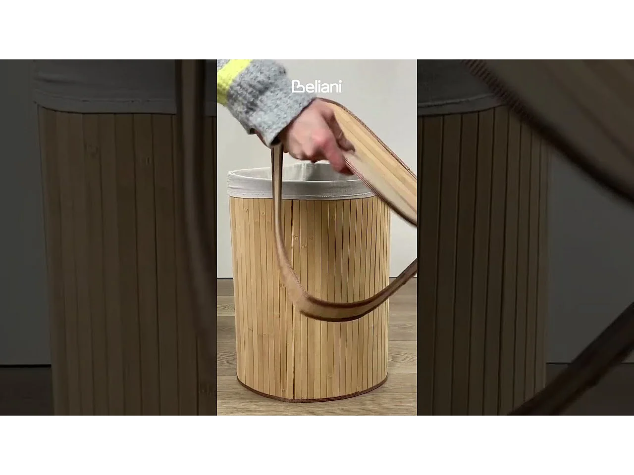 Panier BADULLA Bambou Marron clair 57 L