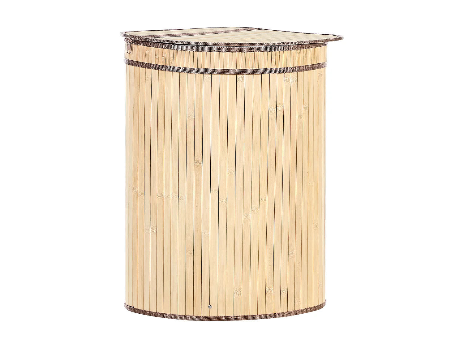 Cesto em madeira de bambu clara 60 cm BADULLA