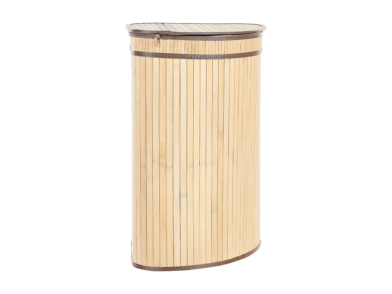 Cesto em madeira de bambu clara 60 cm BADULLA