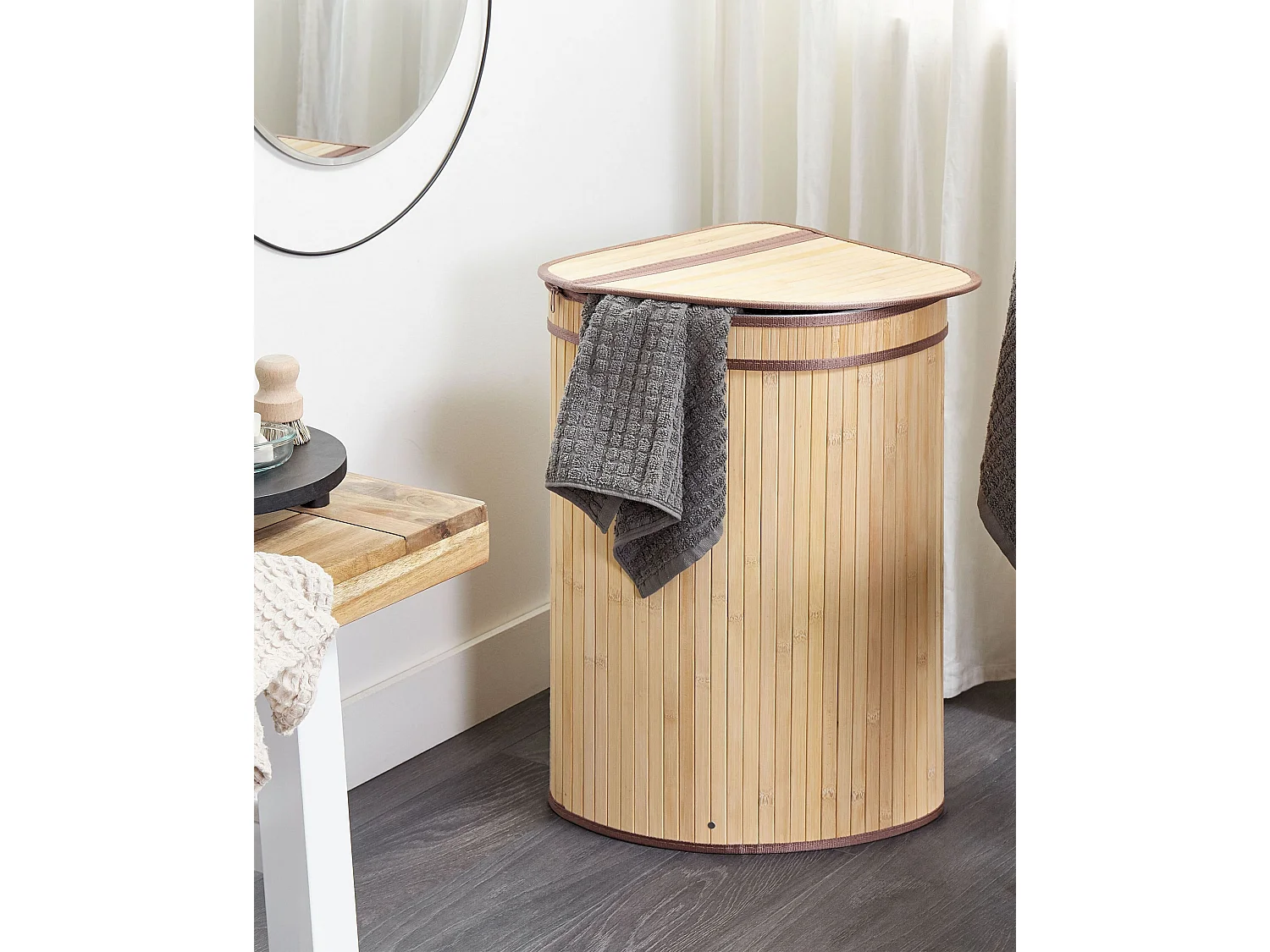 Panier BADULLA Bambou Marron clair 57 L