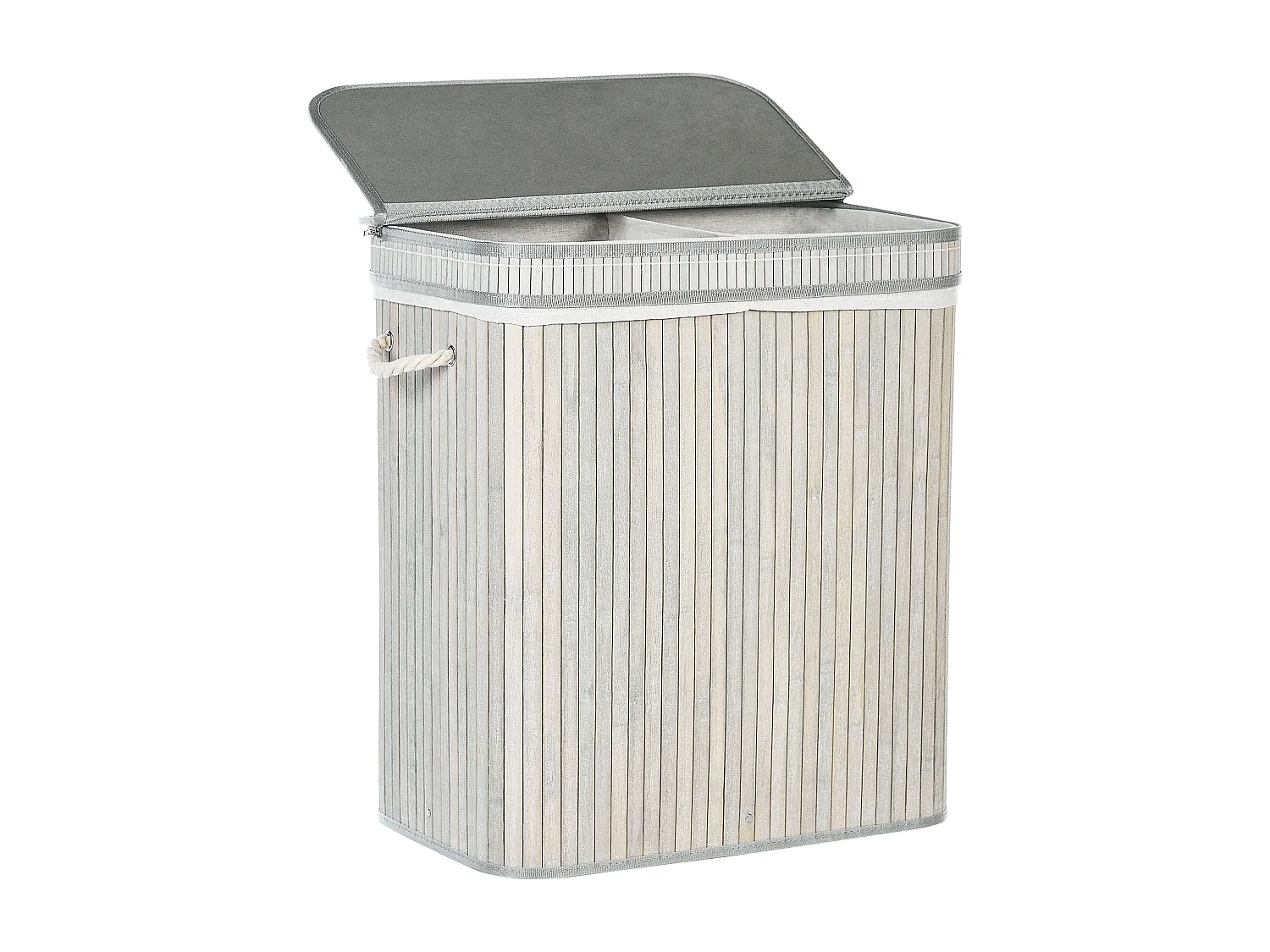 Cesto em madeira de bambu cinzenta 60 cm KALTHOTA