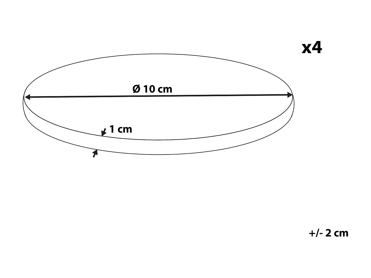Lot de 4 sous-verres RESEN Pierre Violet