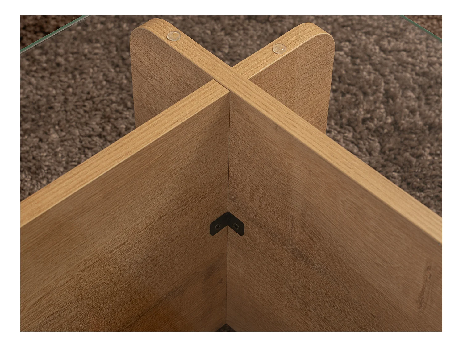 Table basse en verre trempé - Naturel clair et Transparent - AZRA