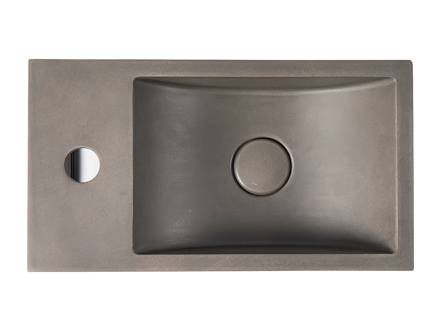 Hangende wastafel met drager - Kraan links - L40 x B22 cm - UCHAMI