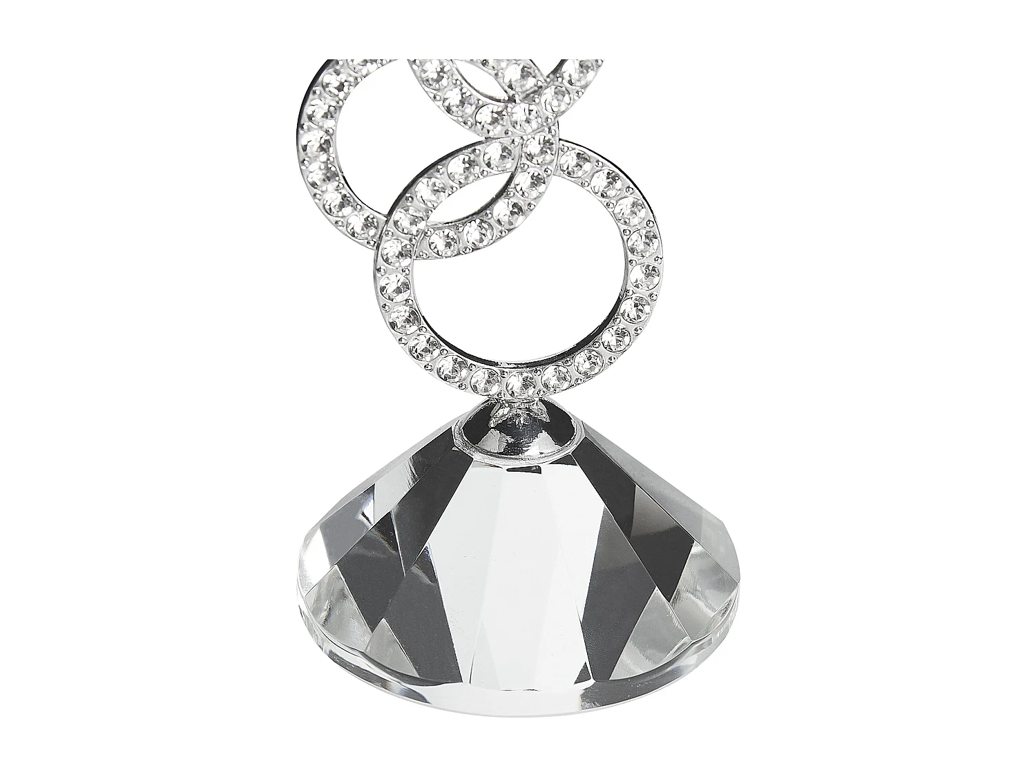 Candelero OVIEDO Vidrio 19 cm Plateado