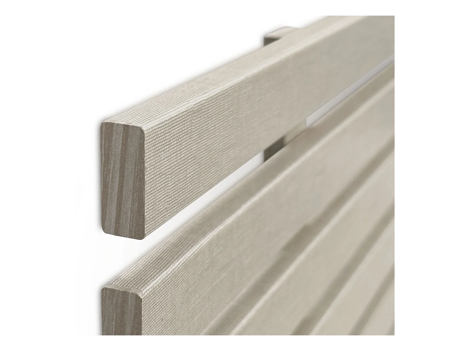 DHOME Tête de lit en bois recyclé DM style palette verticale 150x46cm Lits 150/160 - Pointes beiges