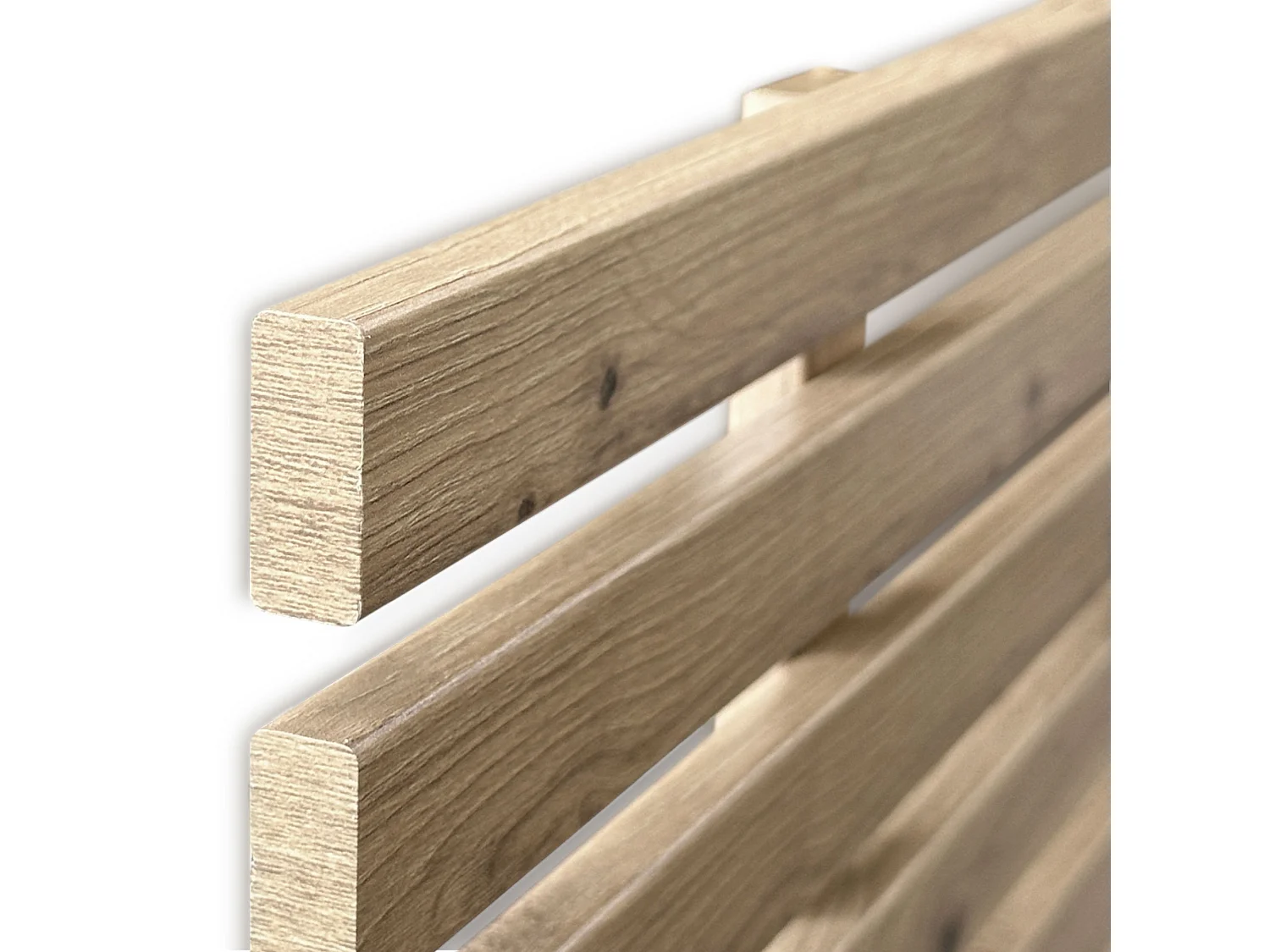 DHOME Kopfteil aus recyceltem Holz, Dm, vertikaler Palettenstil, 135 x 46 cm, Bett 135 – graue Spikes