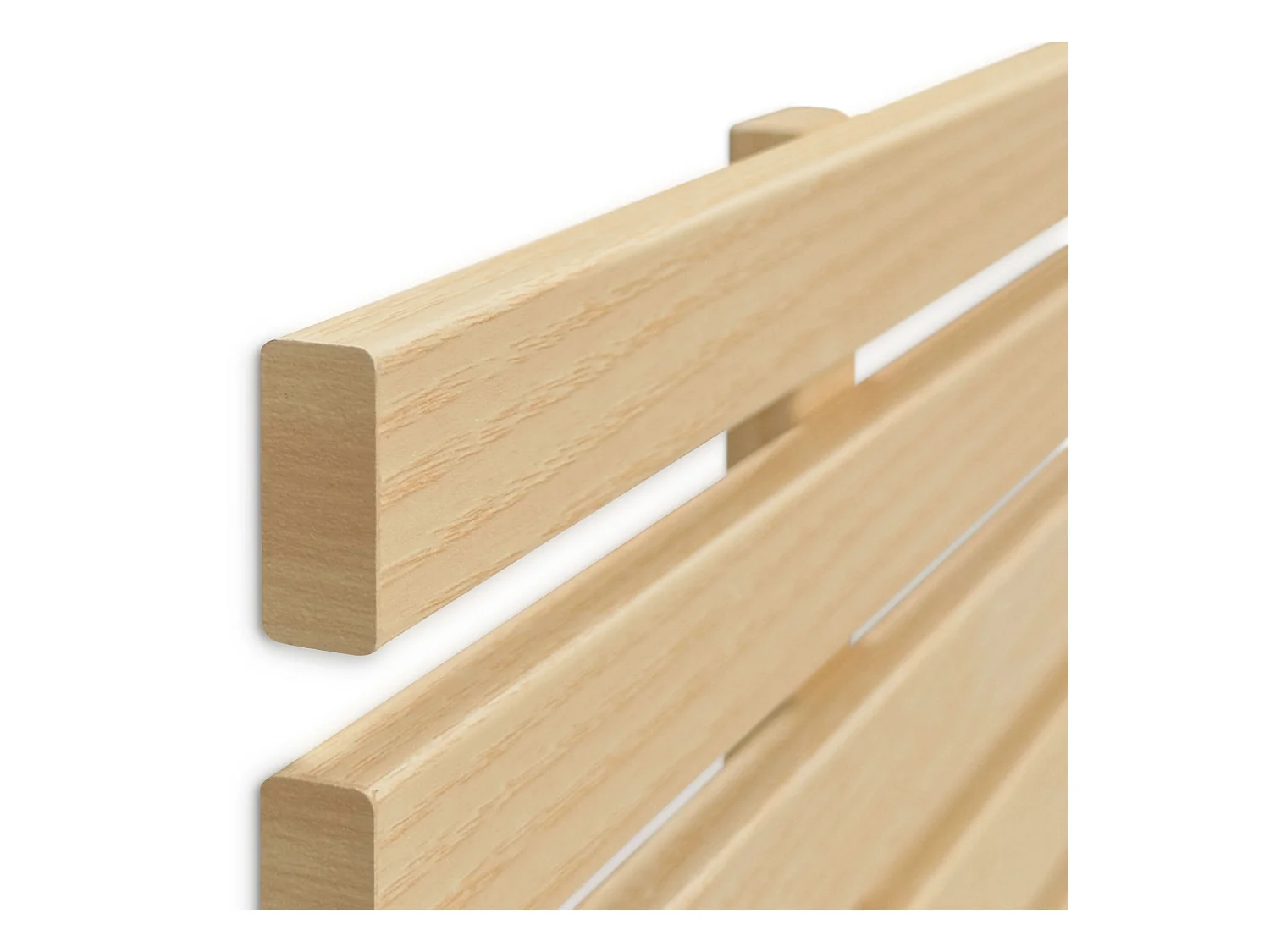 DHOME Tête de lit en bois recyclé DM style palette verticale 90x46cm Lits 80/90 - Finition lin