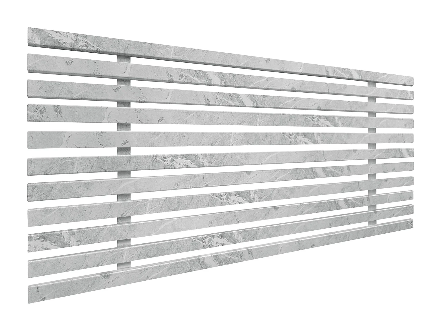 DHOME Kopfteil aus recyceltem Holz, Dm, vertikaler Palettenstil, 110 x 46 cm, Bett 105 – Stammesgrau